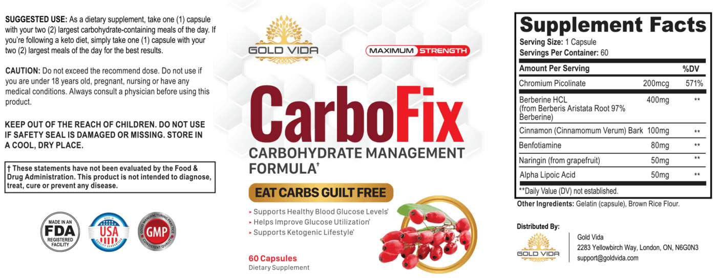 CarboFix weight loss supplement Facts